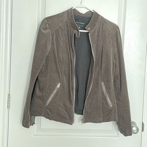 Lucky Moto Cord Waist length Jacket - Dark Gray